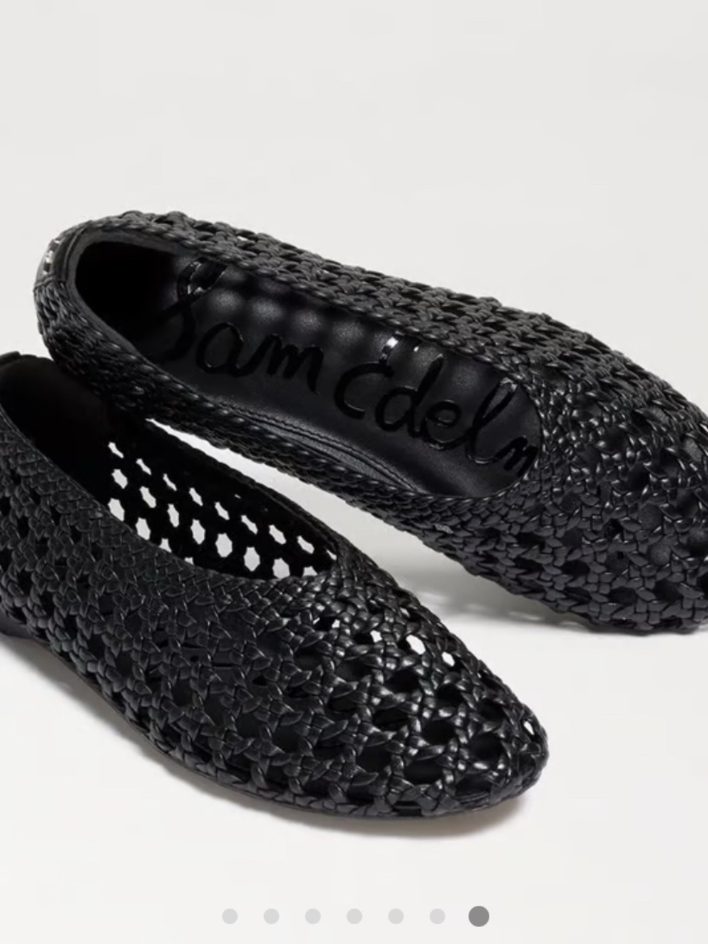 Sam Edelman Black Woven Slip-On Flats